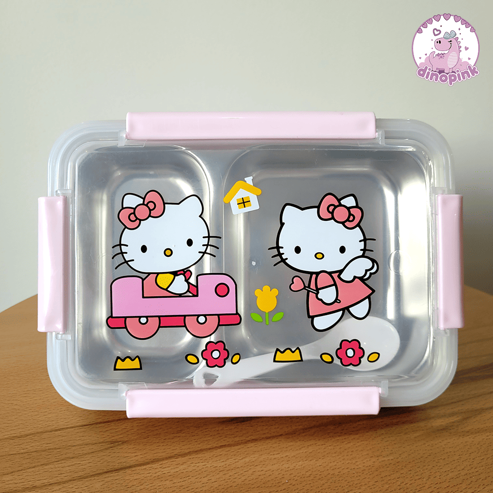 ظرف غذای کودک استیل طرح کیتی - تصویر 2
