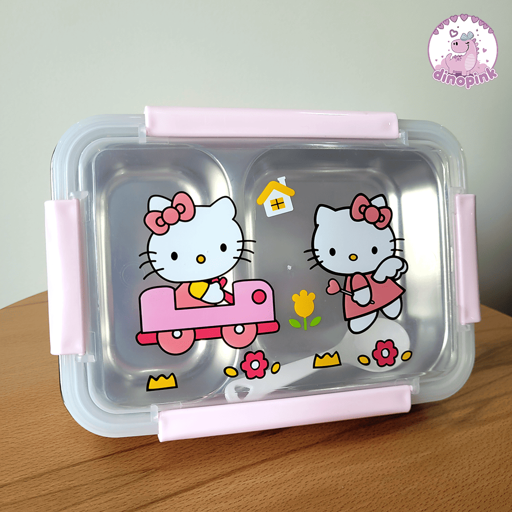 ظرف غذای کودک استیل طرح کیتی